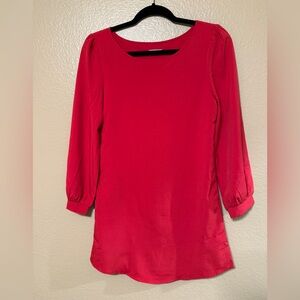 TOBI Cherry Red Long Sleeve Mini Dress